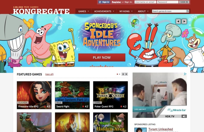 Kongregate - free online games